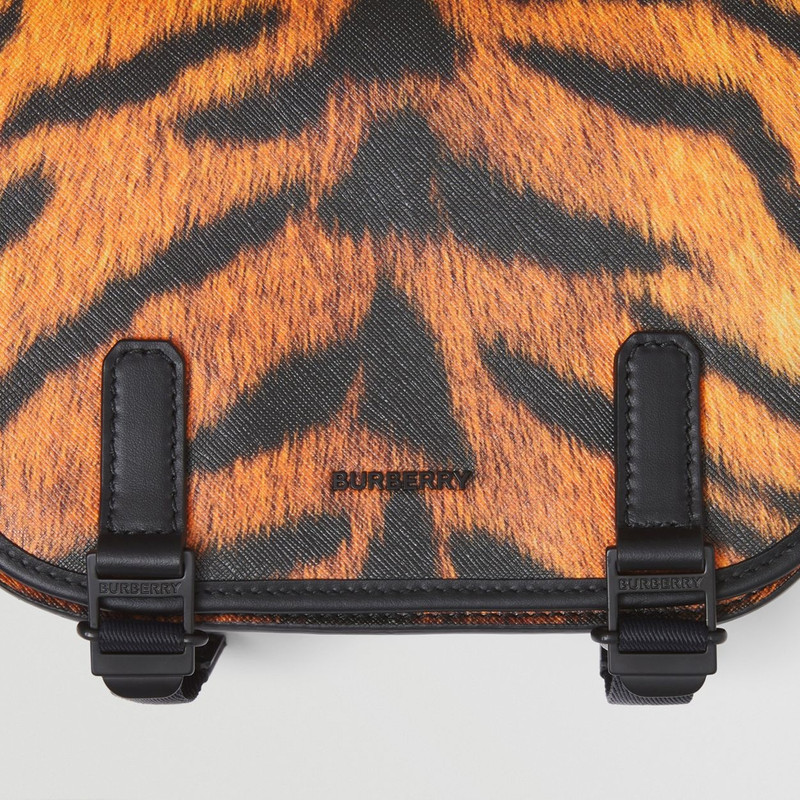 Tiger Print Messenger Bag 2