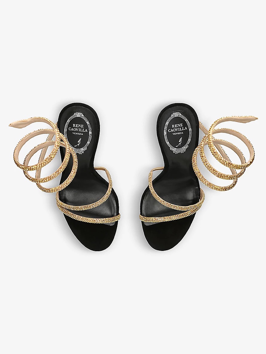 Margot jewelled leather heeled sandals - 3