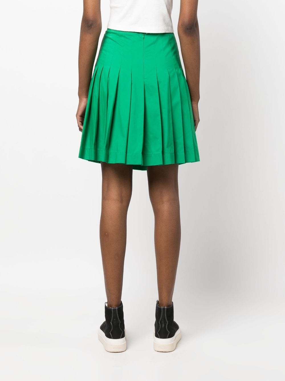 fully-pleated above-knee skirt - 4