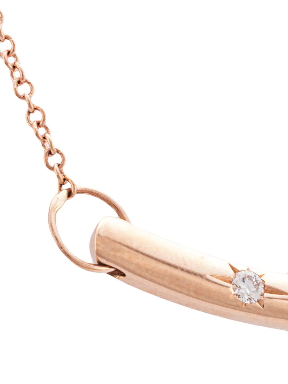 18kt rose gold star diamond necklace - 3