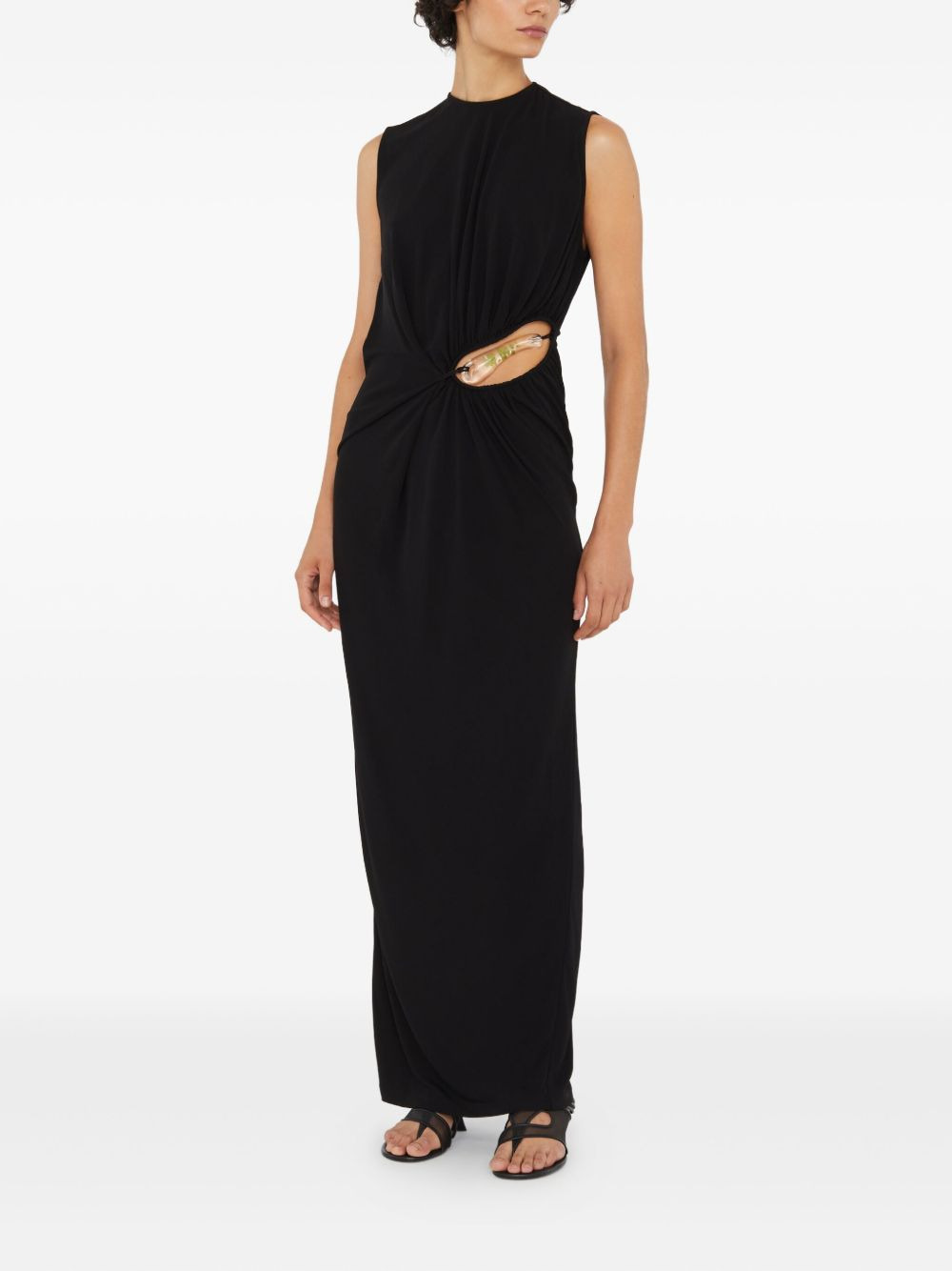 twist-detail cut-out maxi dress - 3