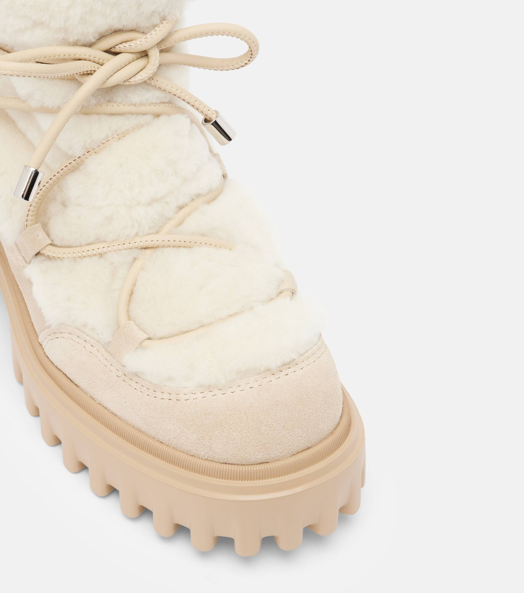 Hogan H700 shearling-trimmed suede ankle boots - 5