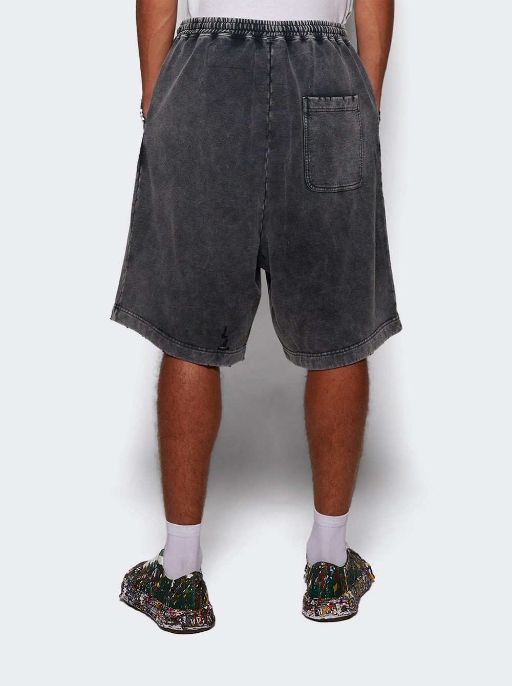 Bleached Shorts Black - 4