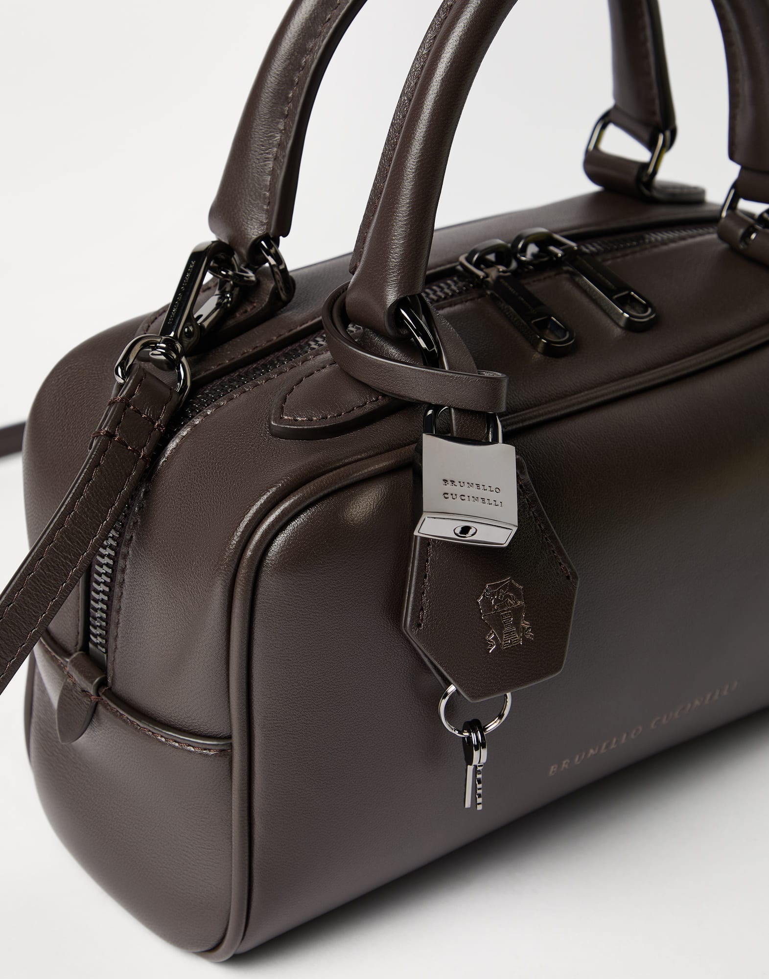 Explorer small Boston bag in glossy nappa leather - 3
