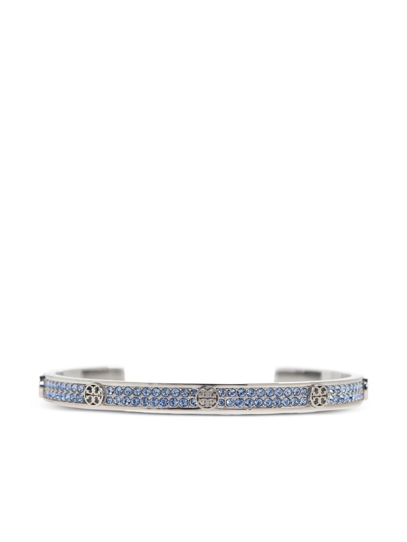 rhinestone-embellished logo bracelet 1