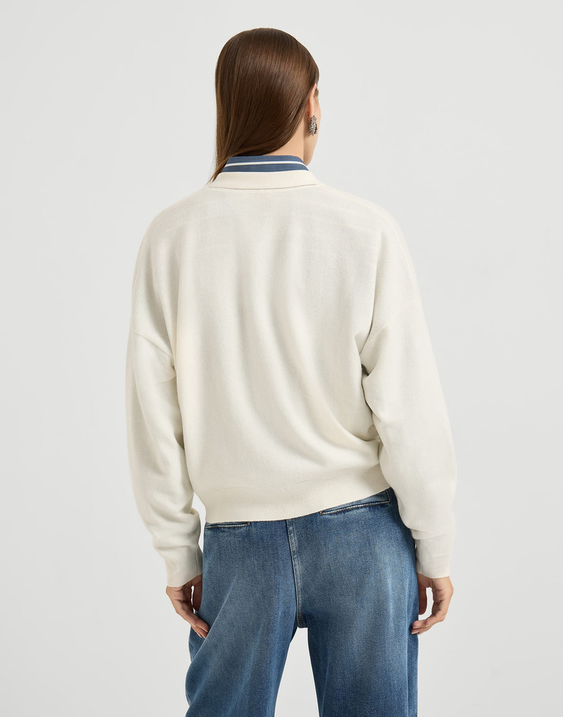 Brunello Cucinelli Cashmere cardigan with monili outlook