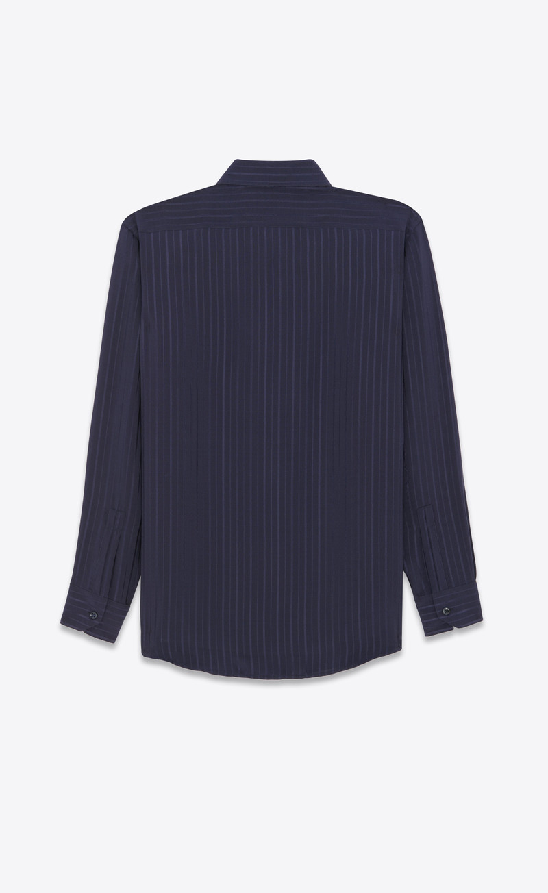 SAINT LAURENT shirt in striped silk crepe de chine outlook