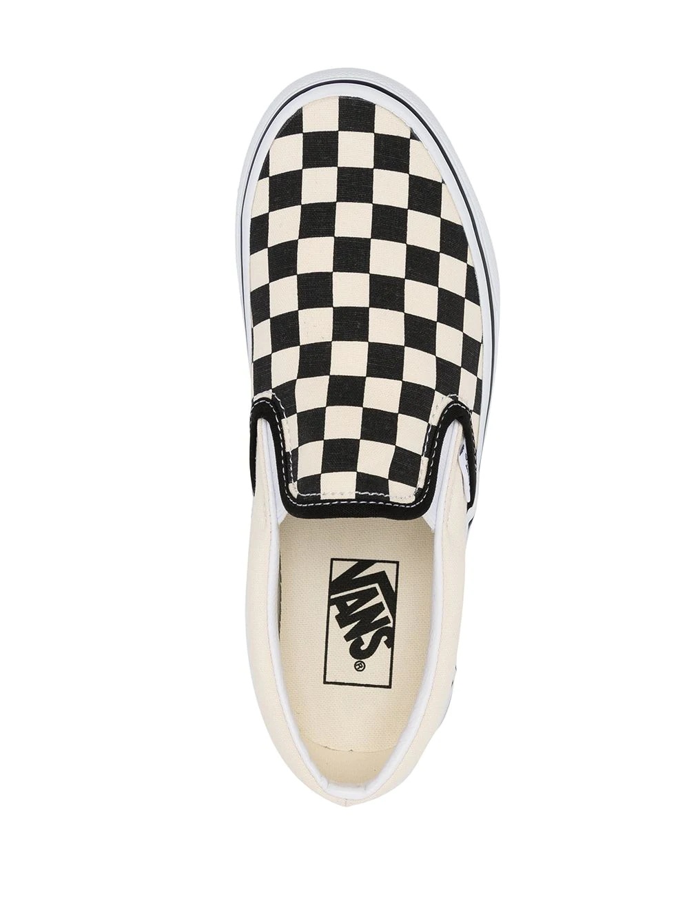 checkerboard slip-on sneakers - 4