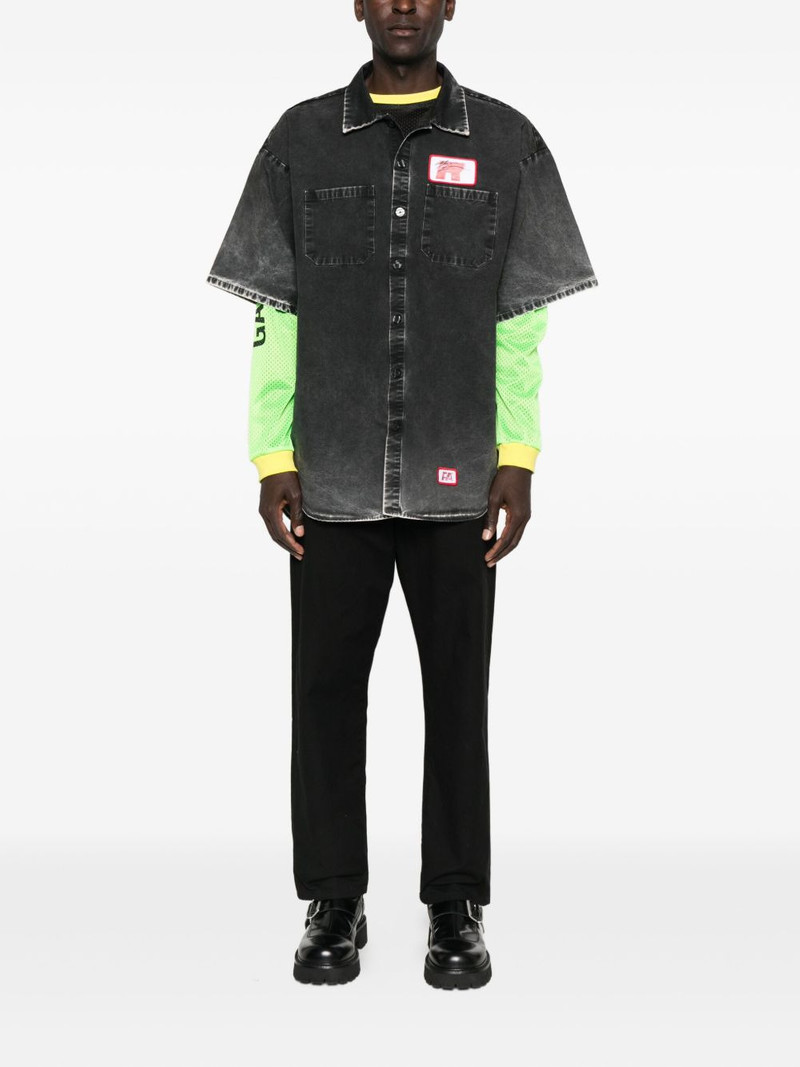 RRR123 logo-print shirt outlook