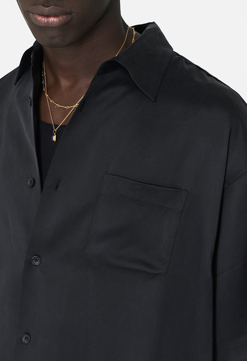 BRUSHED SILK BUTTON UP 6