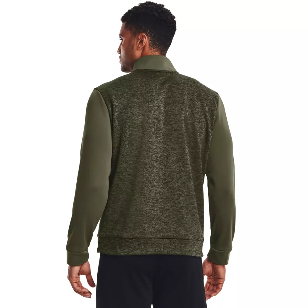 Men's Fleece Twist 1/4-Zip Pullover-Green - 2