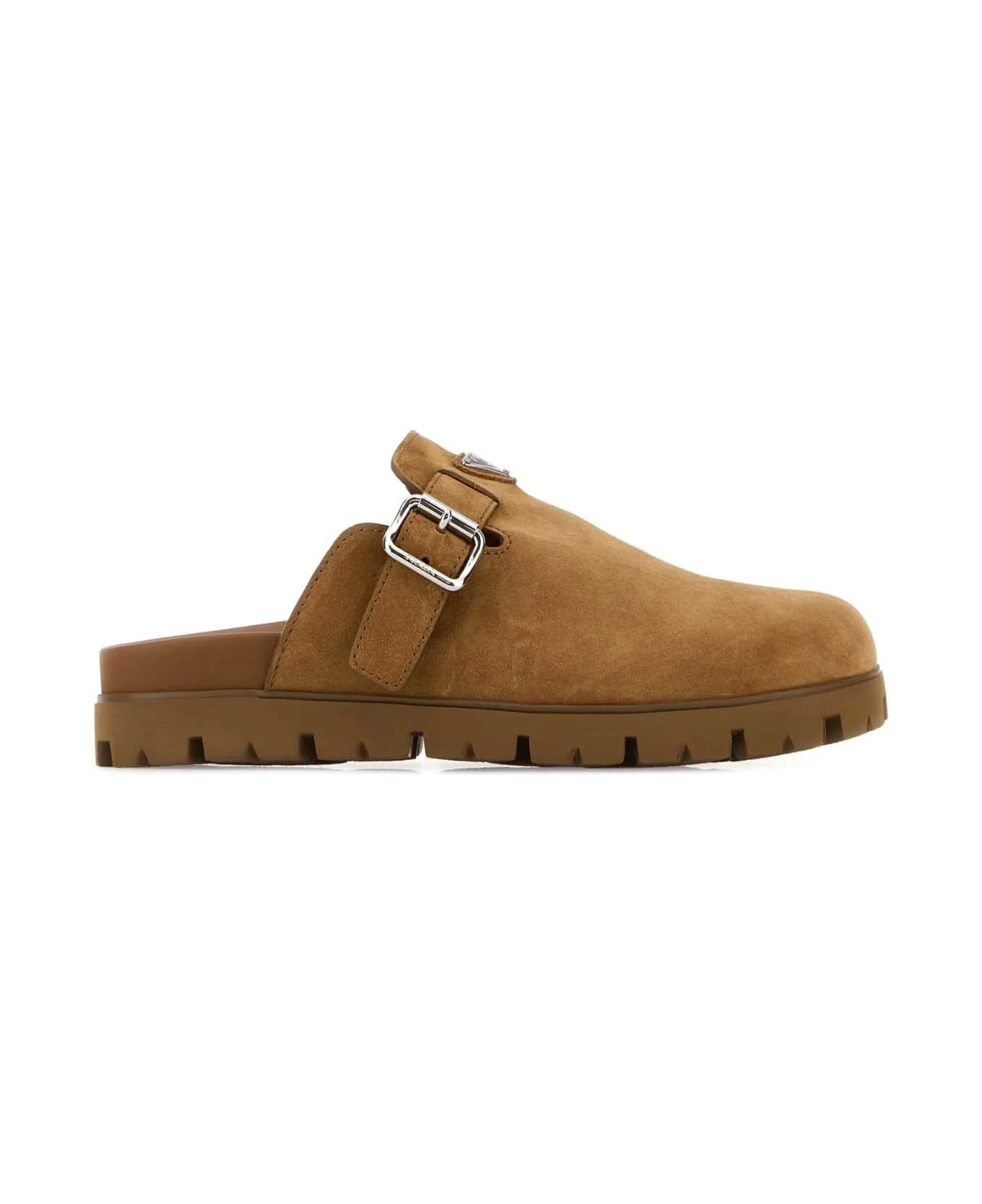 Camel Suede Slippers - 1