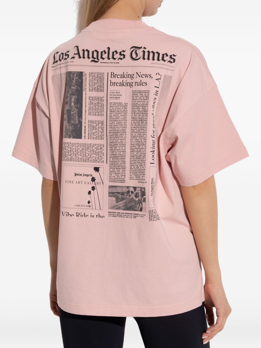 newspaper-print T-shirt - 4