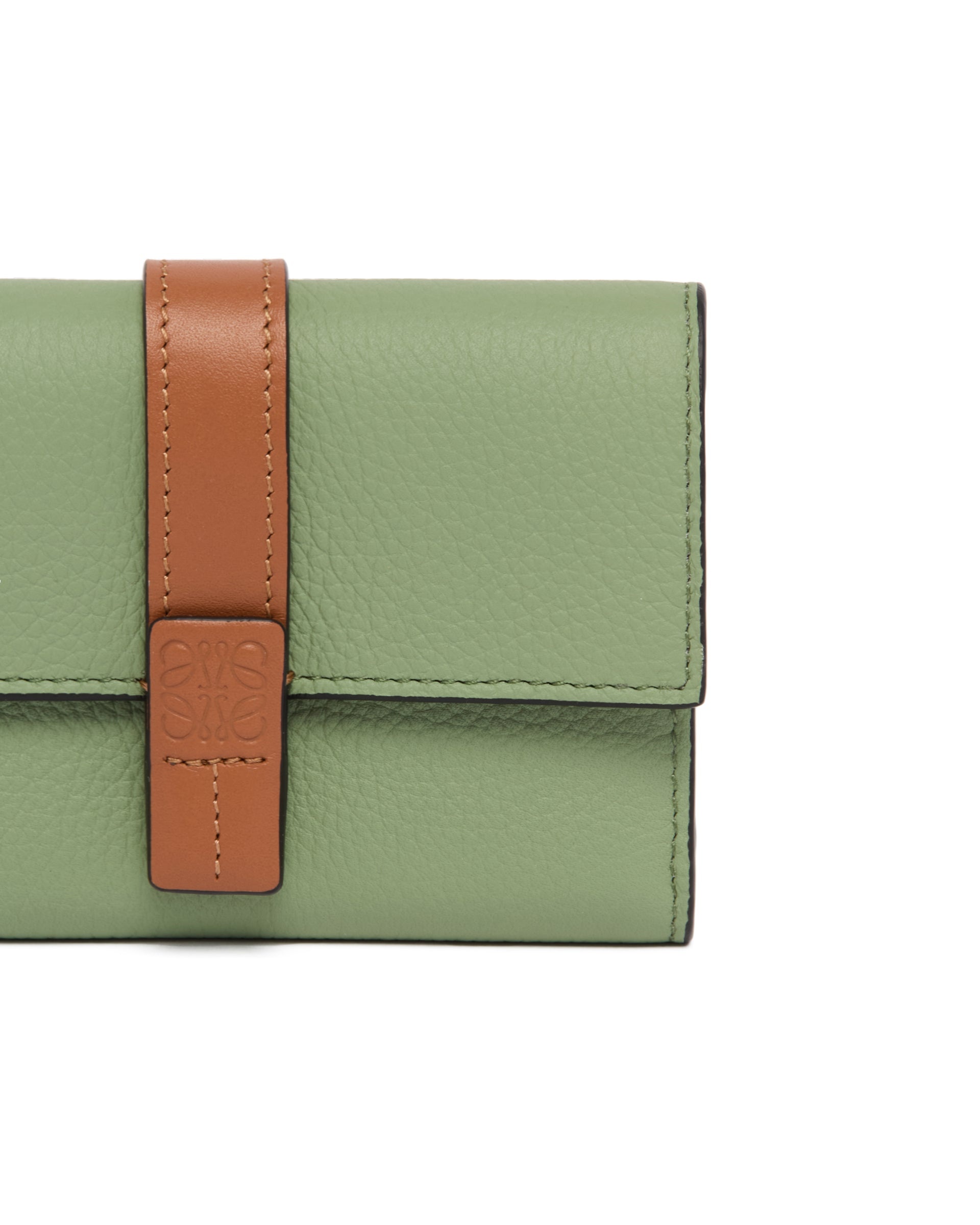 Green Leather Vertical Wallet - 6