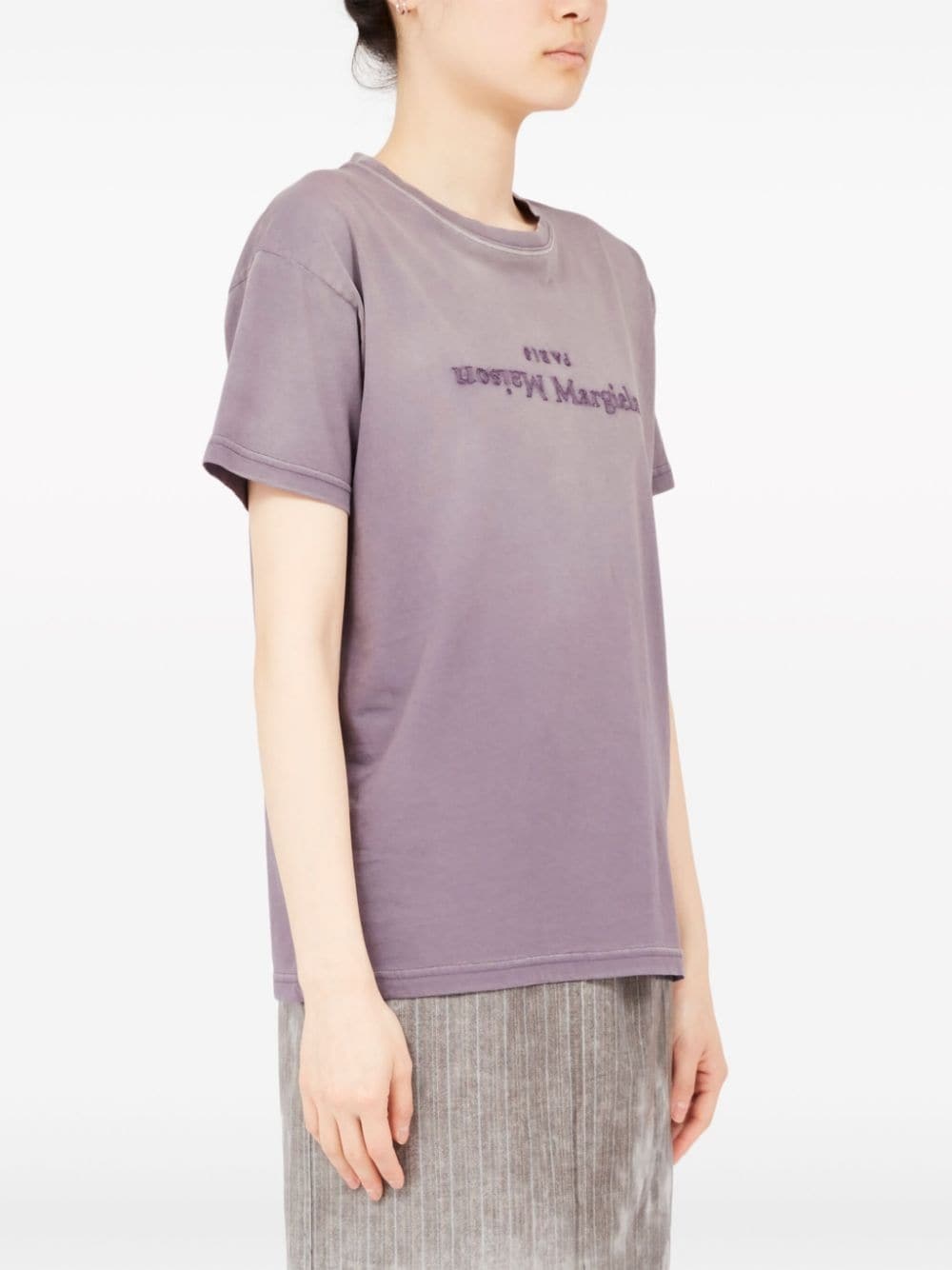 Reverse logo-print cotton T-shirt - 3