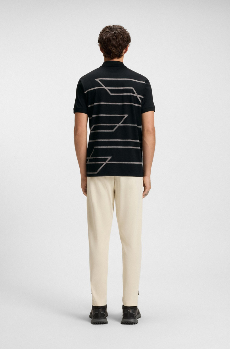 SLIM-FIT POLO SHIRT IN OXFORD COTTON WITH PRINTED FRONT PANEL 5