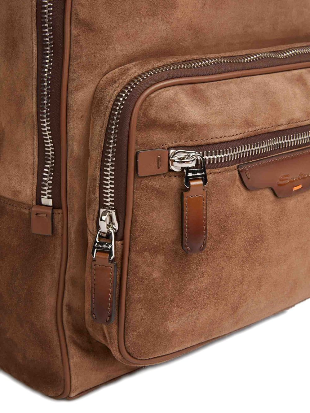 suede zip-fastening backpack - 5