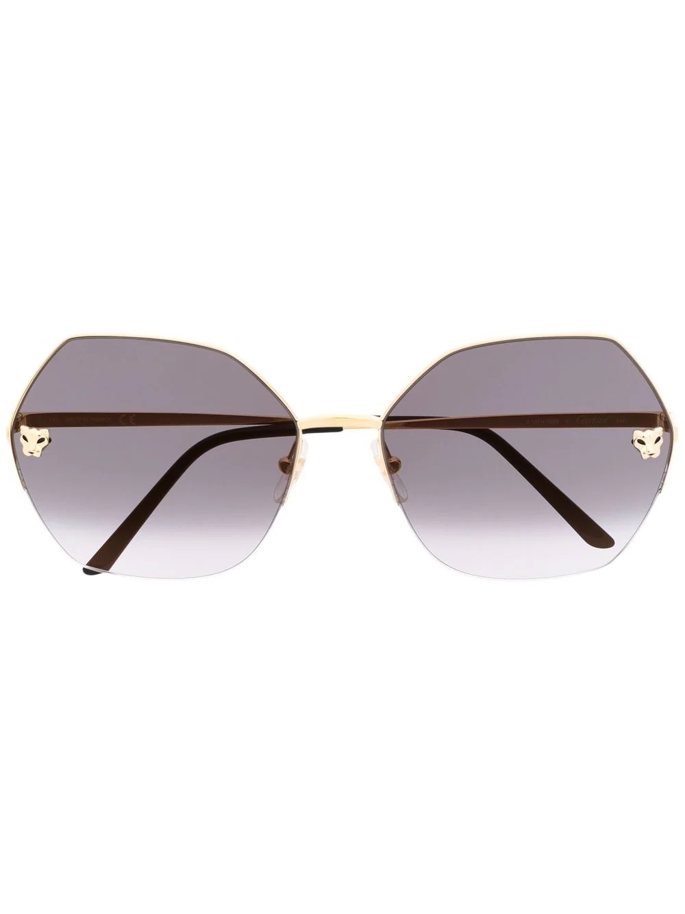 geometric-frame gradient-lense sunglasses - 1