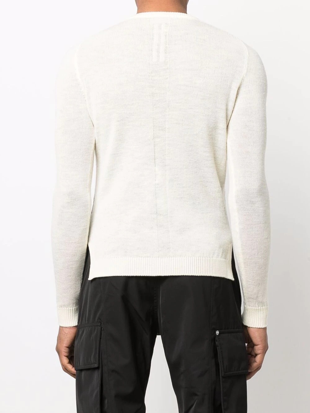 panelled virgin-wool jumper - 4