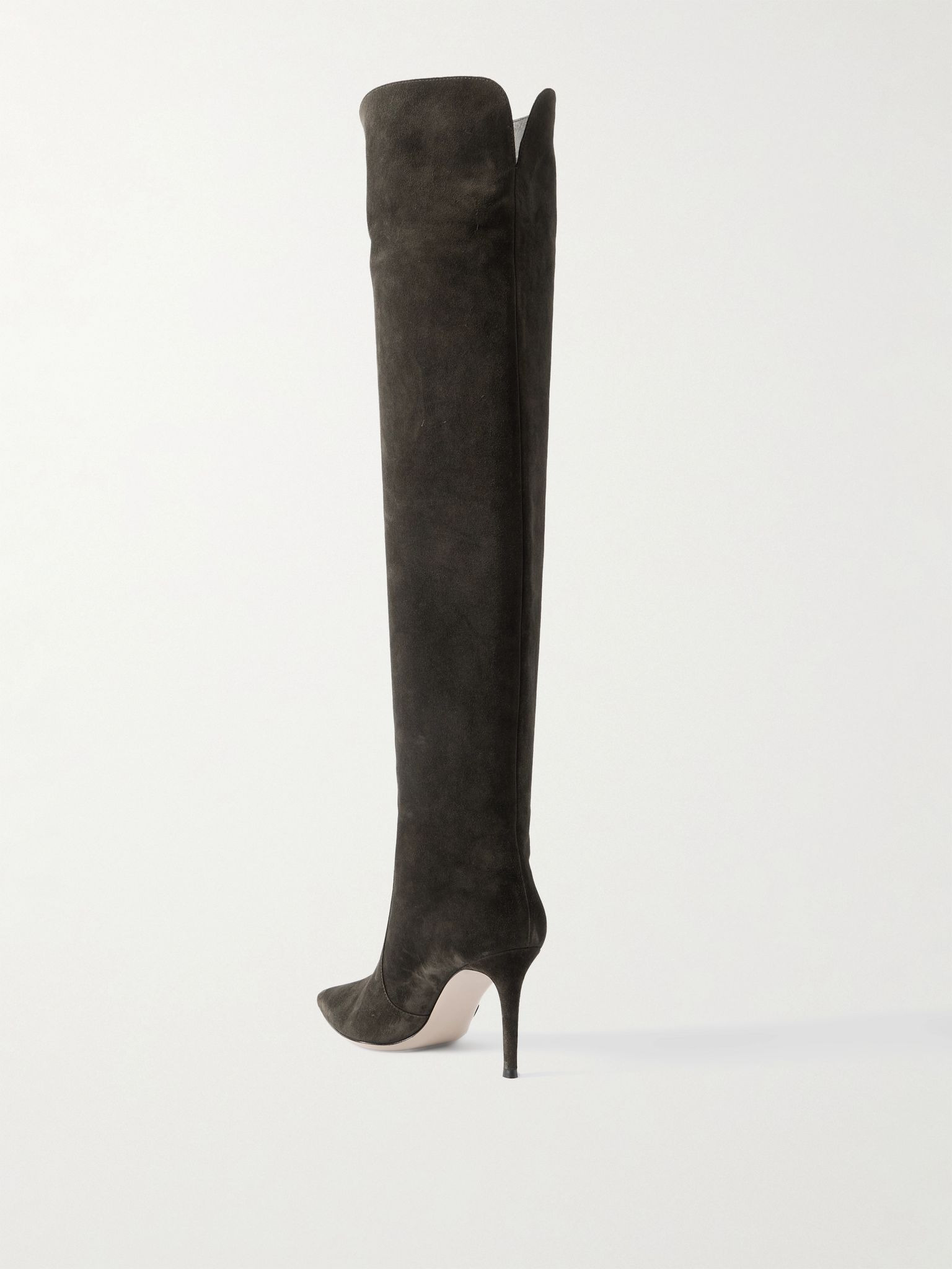 Hansen 85 suede over-the-knee boots Dark green - 3