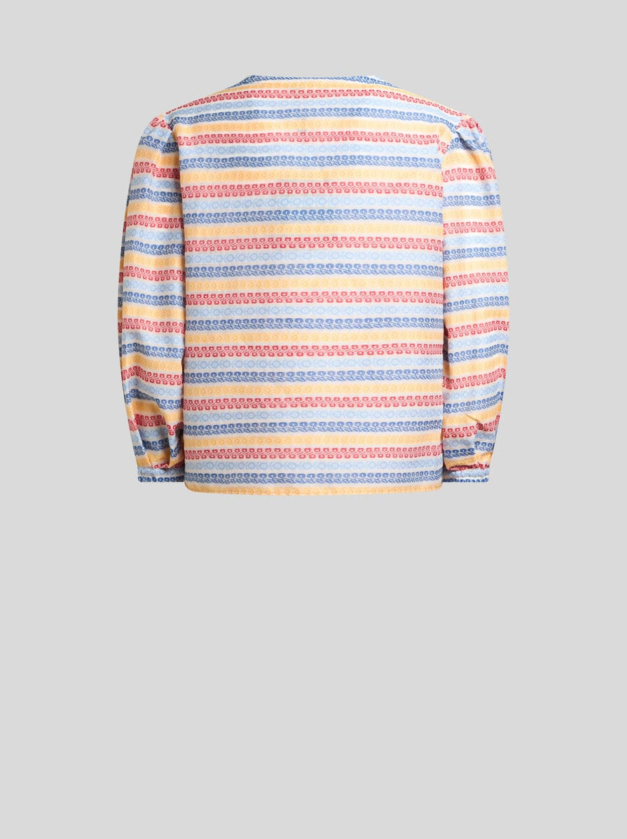 COTTON-BLEND JACQUARD BLOUSE - 5