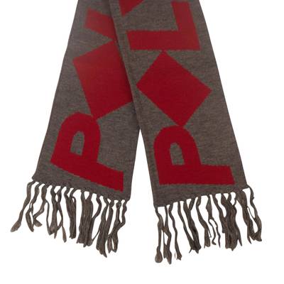A-COLD-WALL* A-Cold-Wall* Intarsia Fringed Scarf 'Grey/Red' outlook