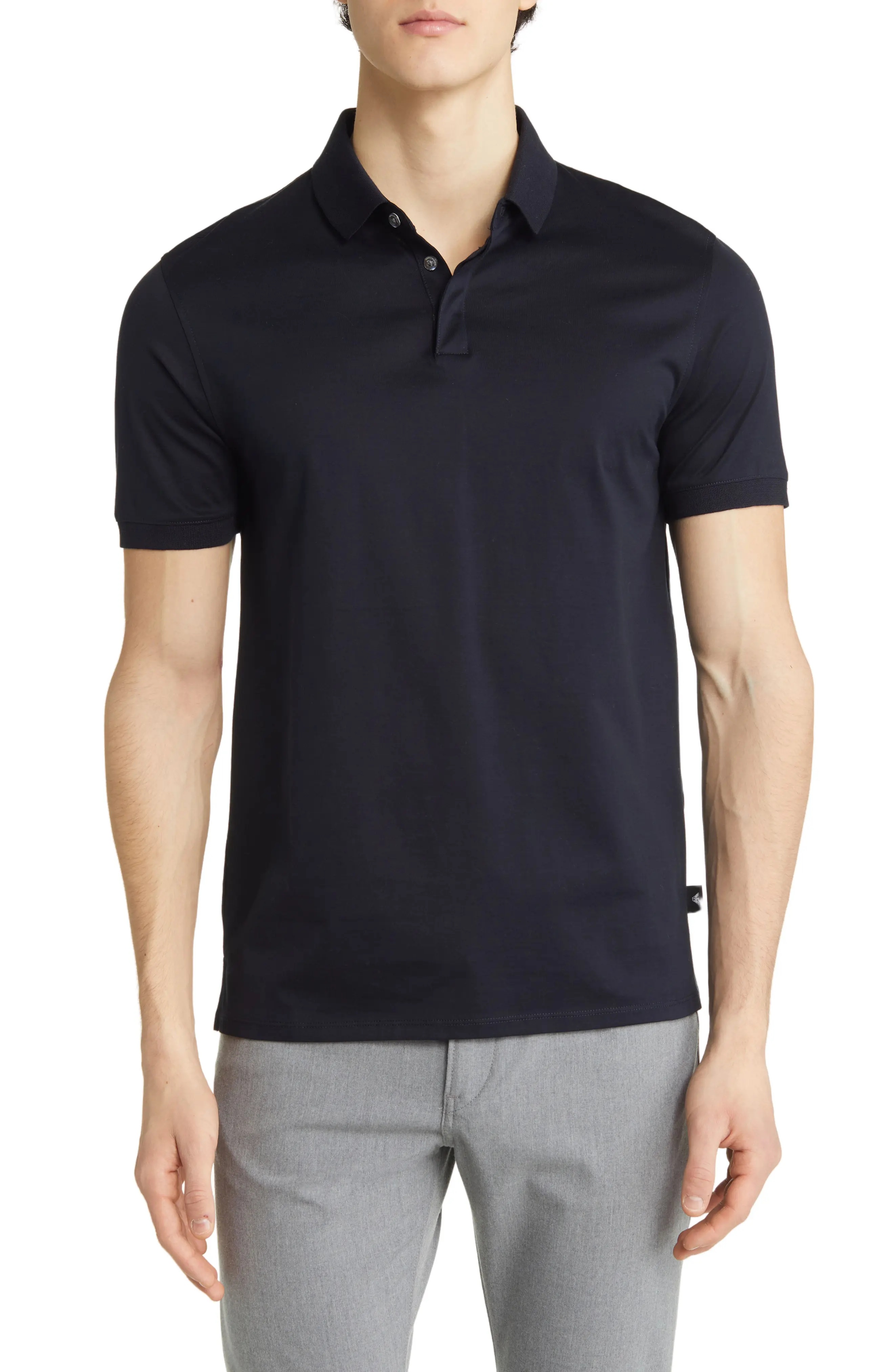 Solid Cotton Polo - 1