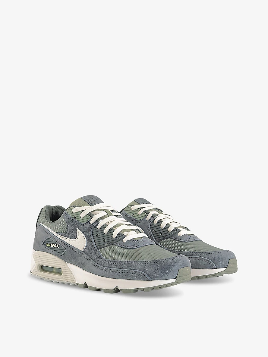 Air Max 90 mesh and leather low-top trainers - 3