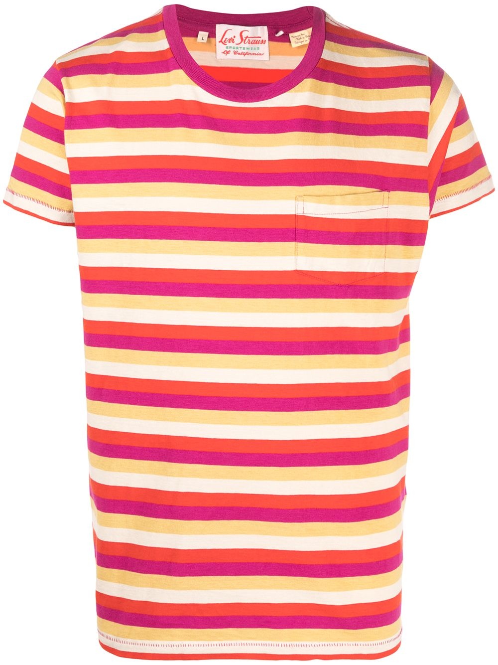 stripe-print T-shirt - 1