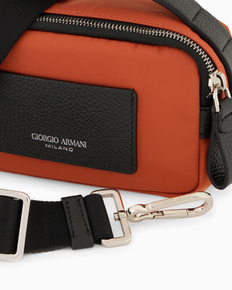 Mini crossbody bag in nylon and leather 5