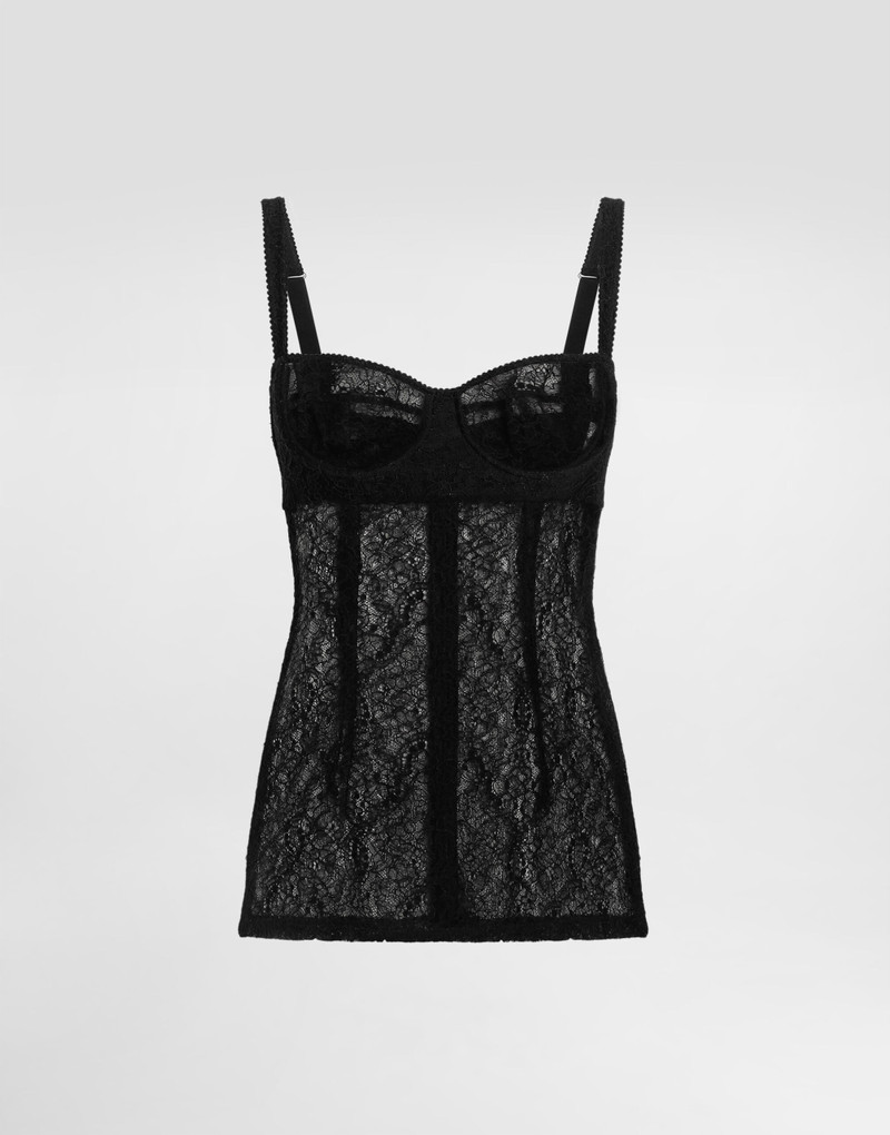 Lace top with underbust cut 1