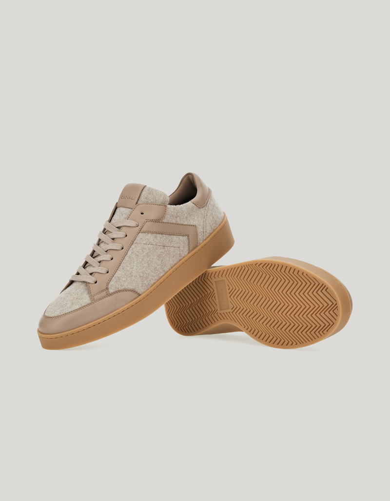 CANALI NUVOLA WOOL AND SHEEPSKIN SNEAKERS DERBY WITH RUBBER SOLE 2