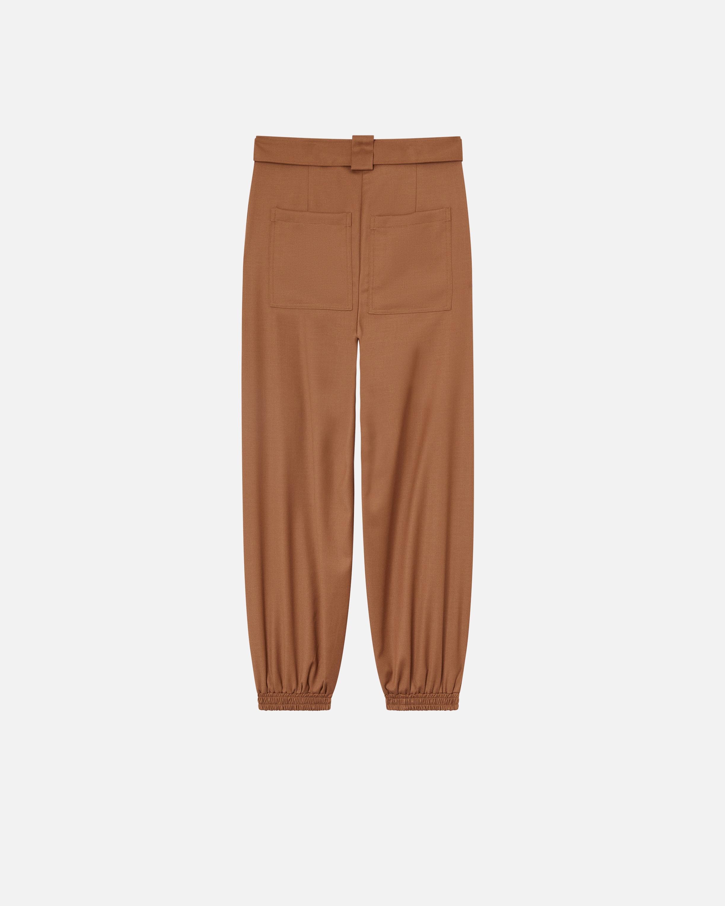 FLANNEL UTILITY TROUSERS WITH ELASTICATED HEM DETAIL - 6