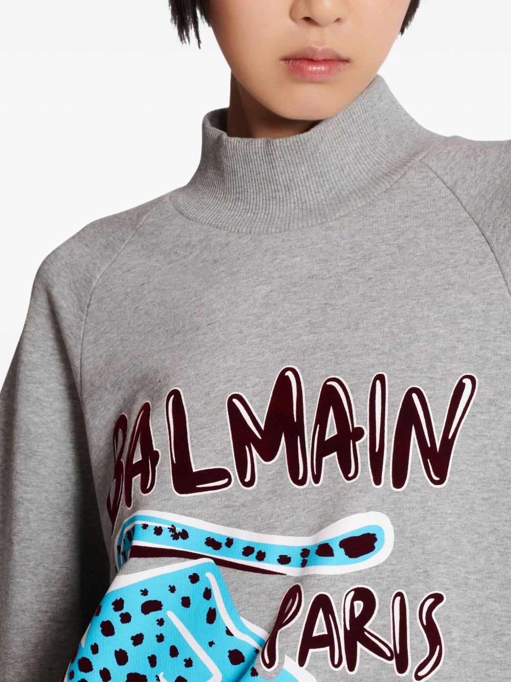 cheetah-print turtleneck sweatshirt - 5