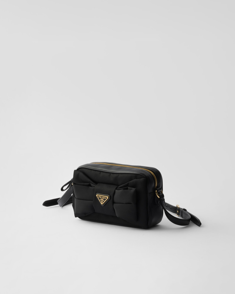 Prada Re-Nylon and nappa leather mini shoulder bag with bow outlook