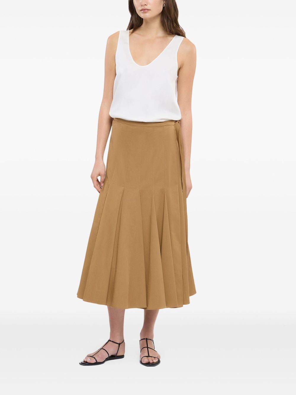 panelled wrap skirt - 2