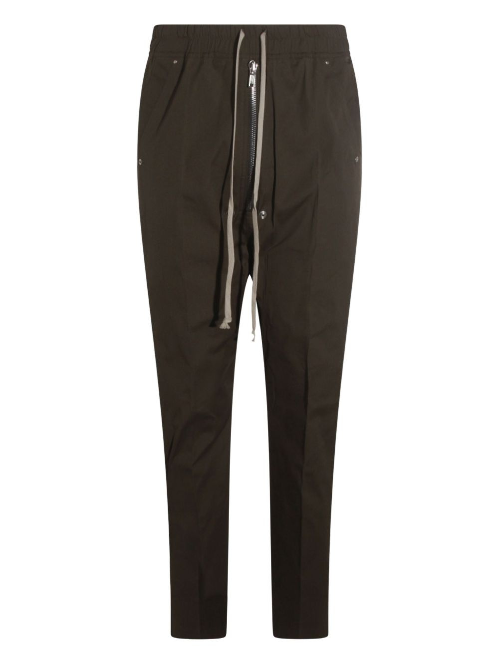 drawstring zip-fly drop-crotch trousers - 4