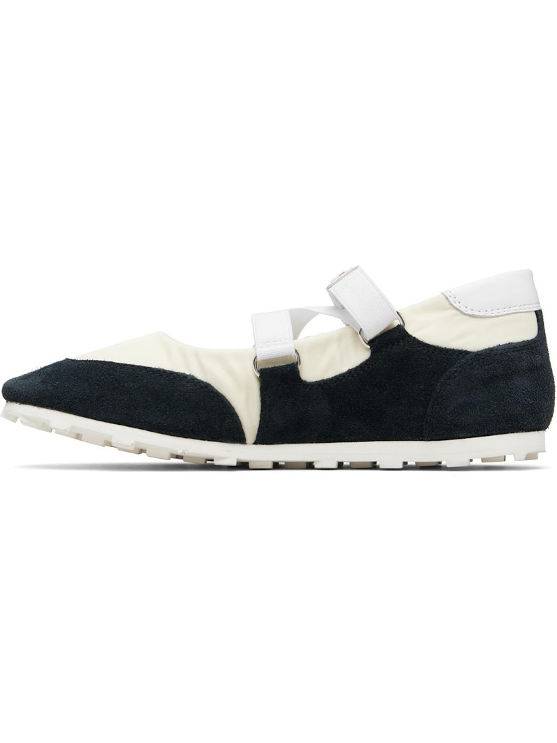 Marni Off-White & Black Mary Jane Velcro Sneakers outlook