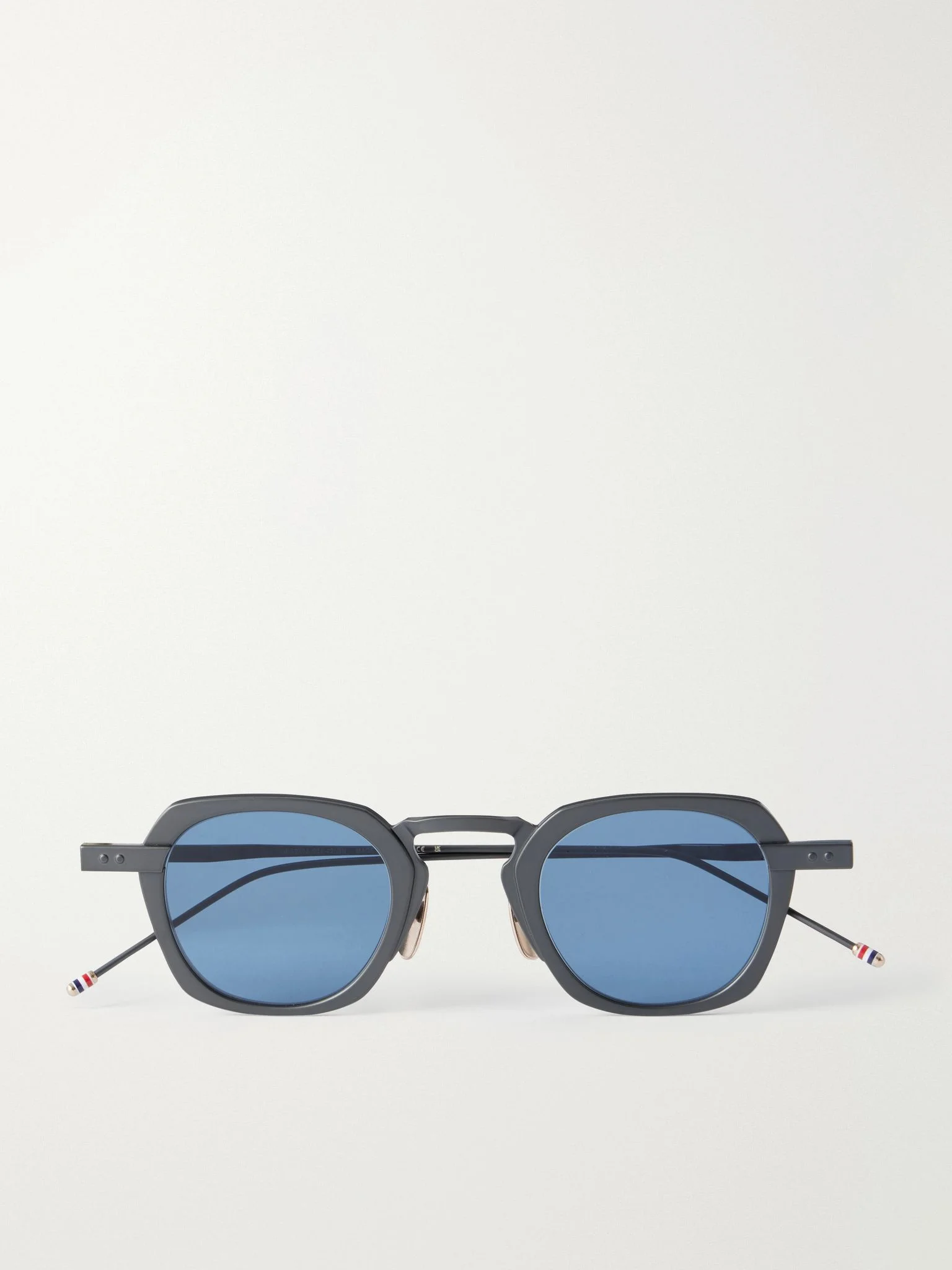 Square-Frame Titanium Sunglasses Black - 1