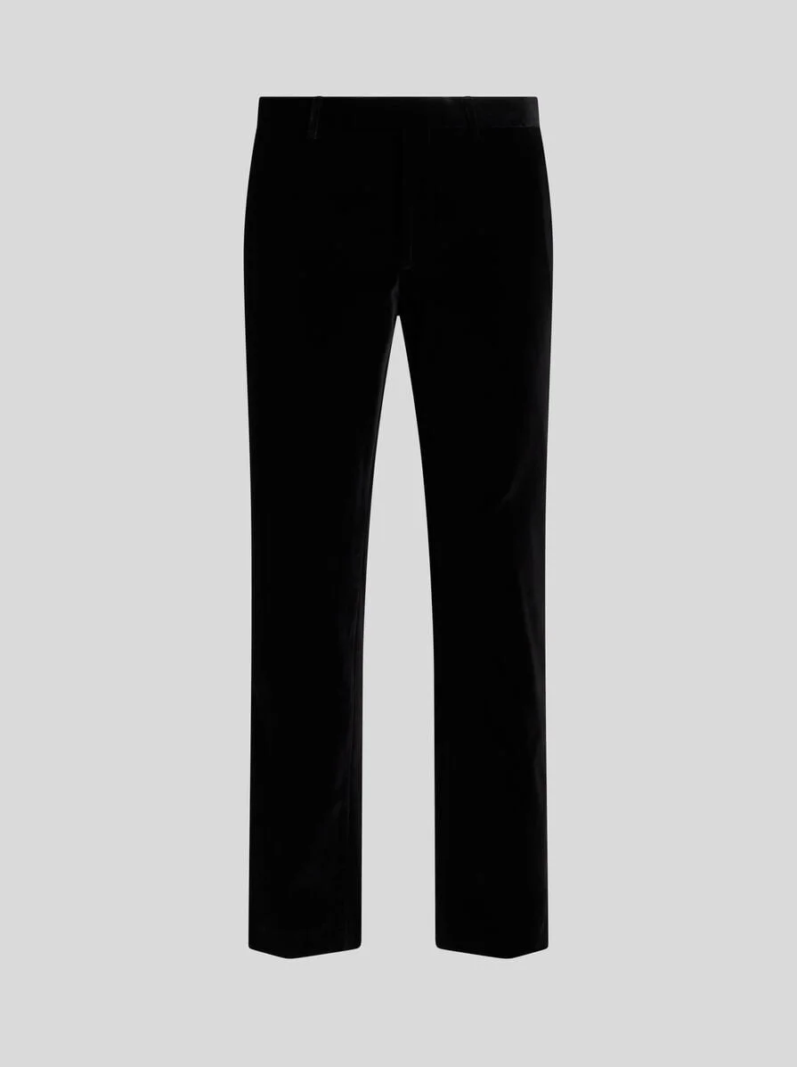 STRETCH COTTON EVENING TROUSERS - 1