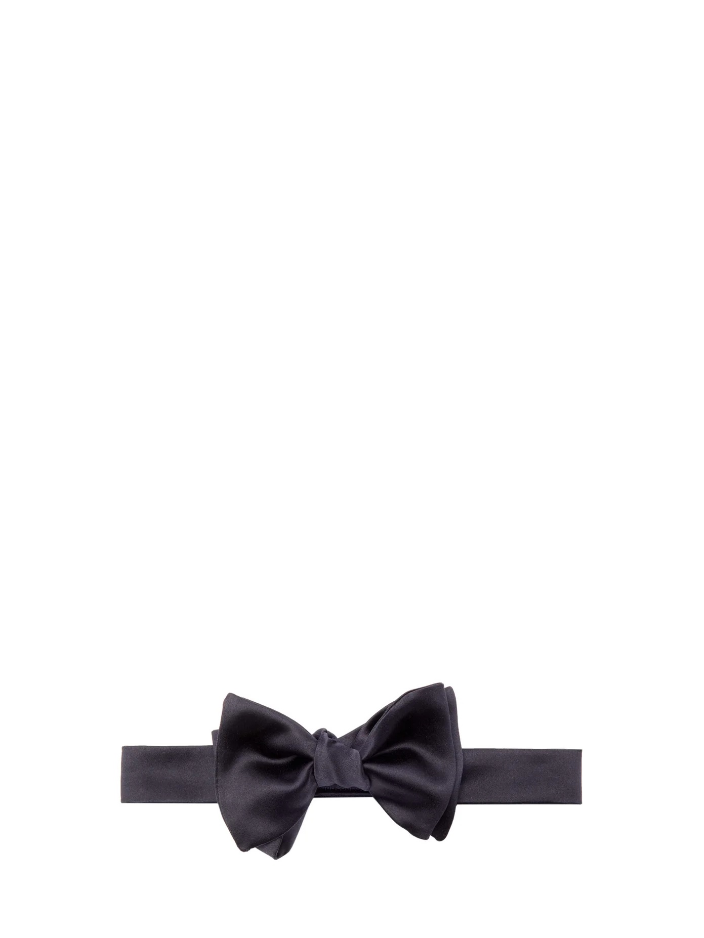 Silk-blend satin bow tie - 1