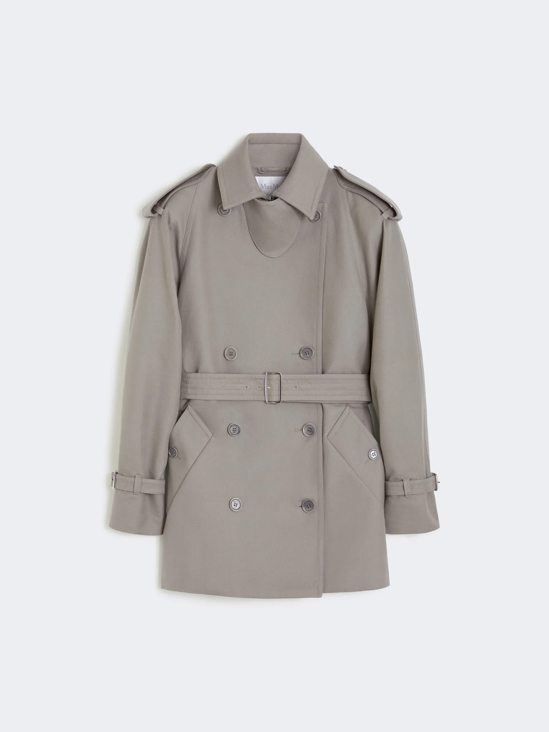 CACIO Short cotton duster coat - MEDIUM GREY - 1
