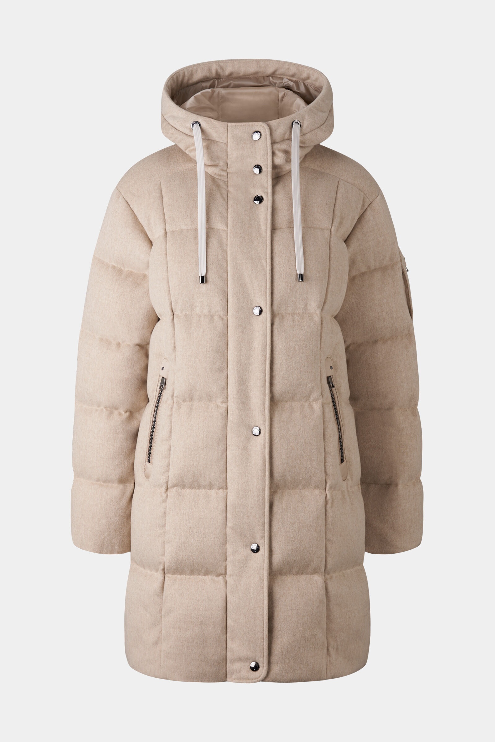 Fanja Cashmere and down coat in Beige - 1