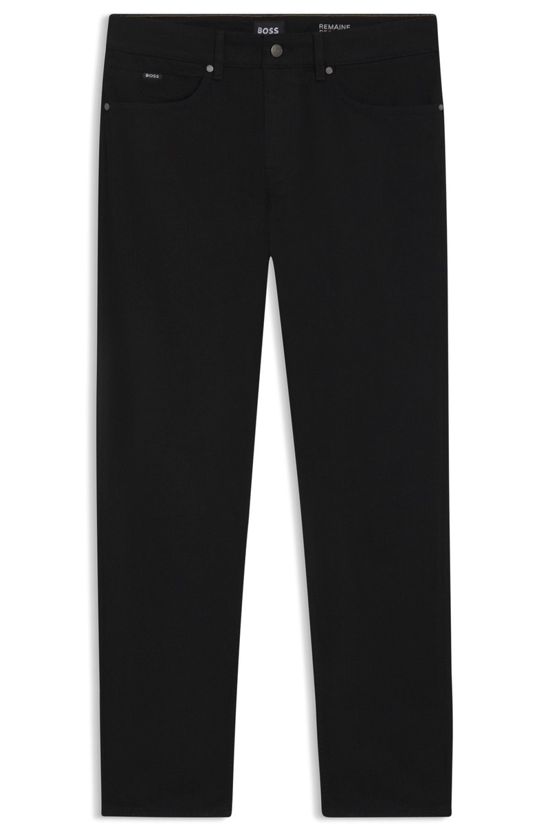 MAINE REGULAR-FIT JEANS IN BLACK SUPER-SOFT ITALIAN DENIM 1