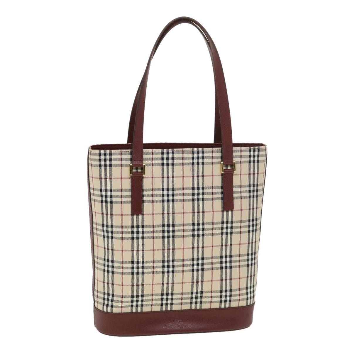 Burberry Nova Check Tote Bag Nylon Beige - 1