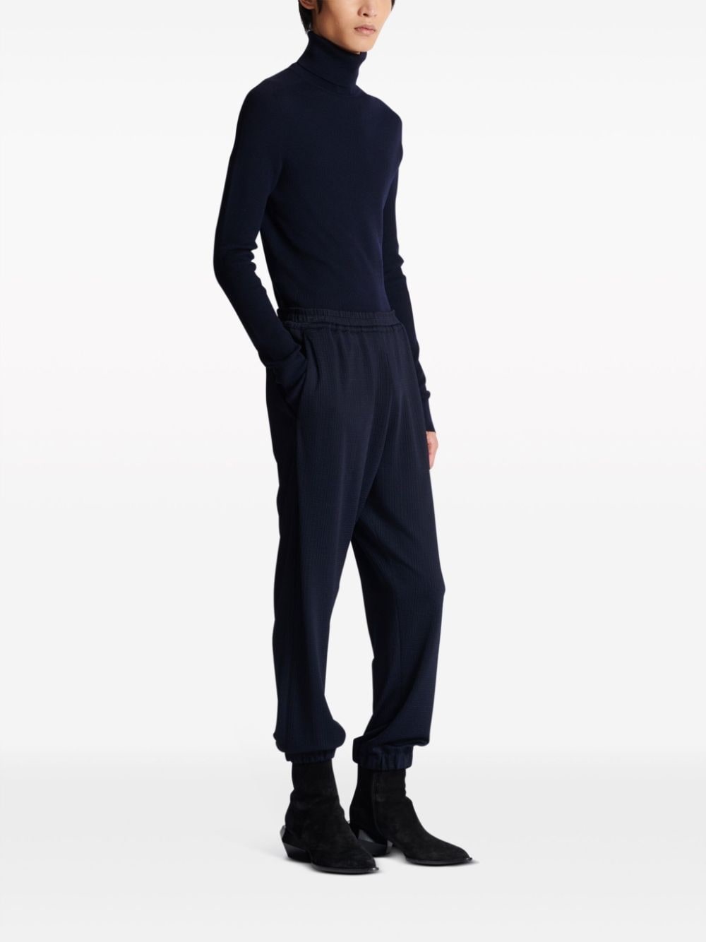 monogram-pattern elasticated-waistband track pants - 3