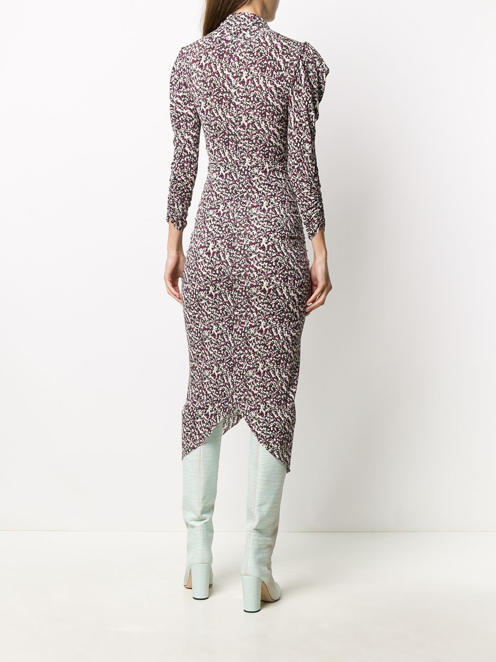 abstract-print mid-length dress - 4