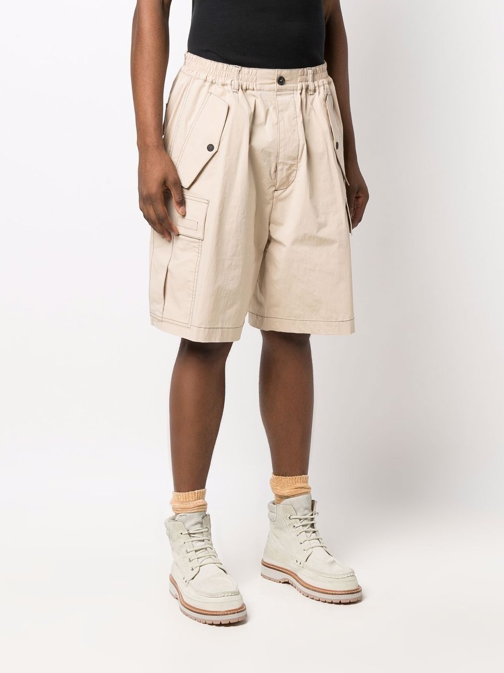 wide-leg cargo shorts - 3