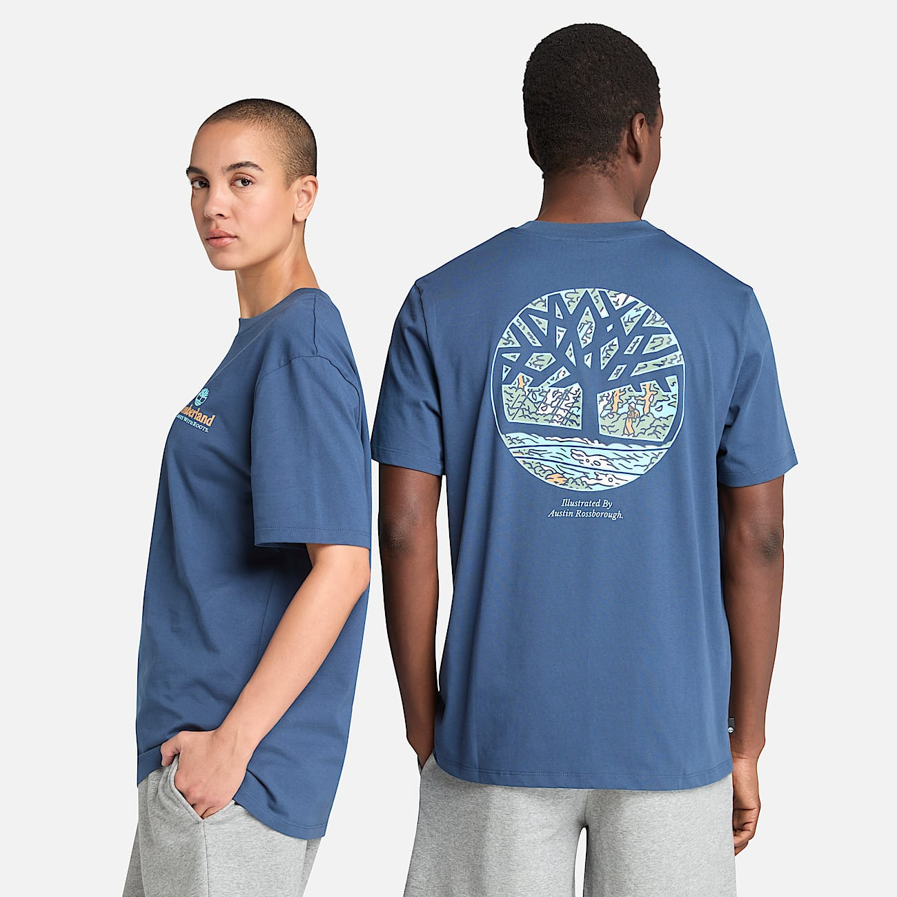 Illustrated Tree Logo Back Graphic T-Shirt - 2