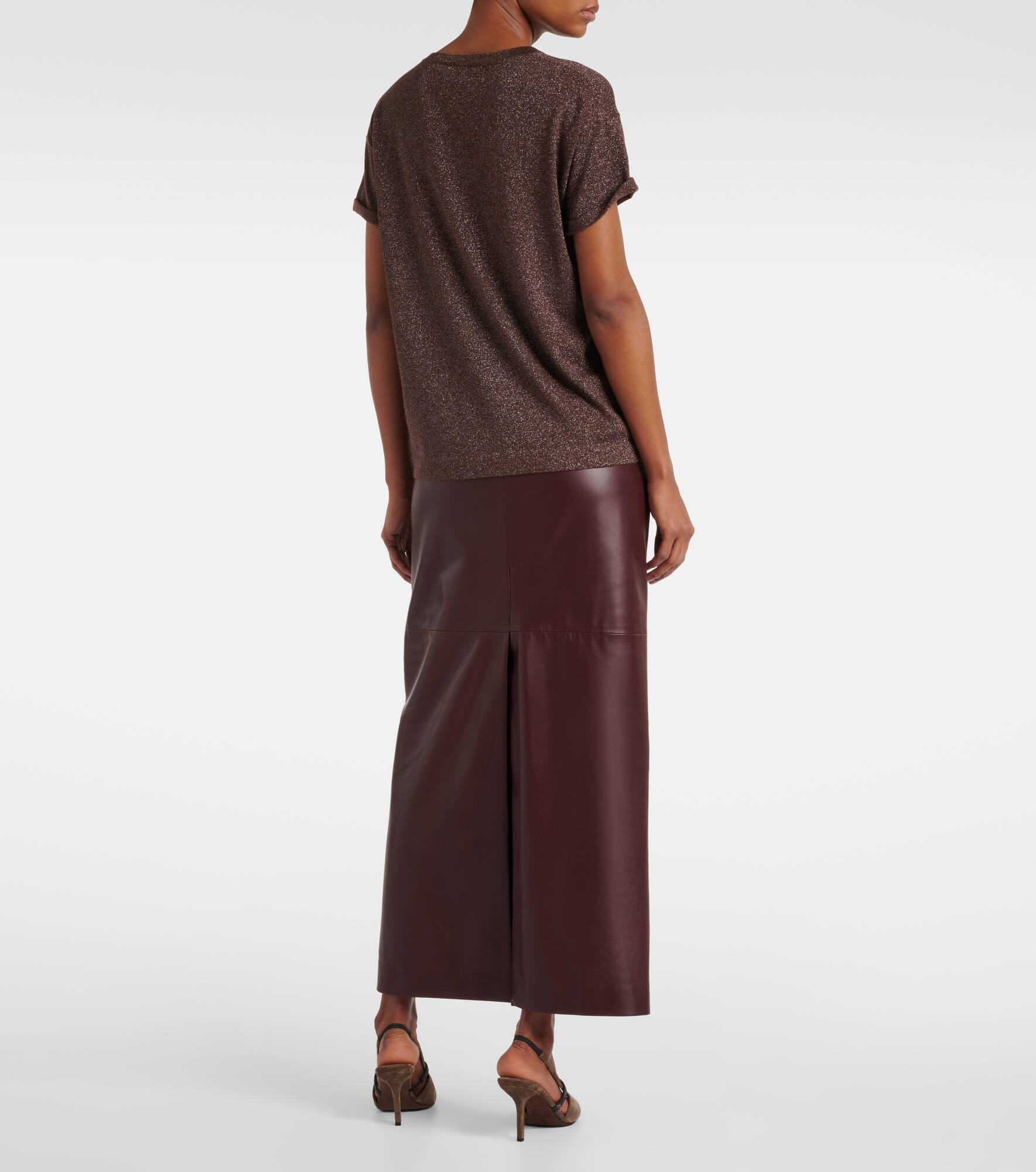 Cashmere and silk-blend lamé top - 3